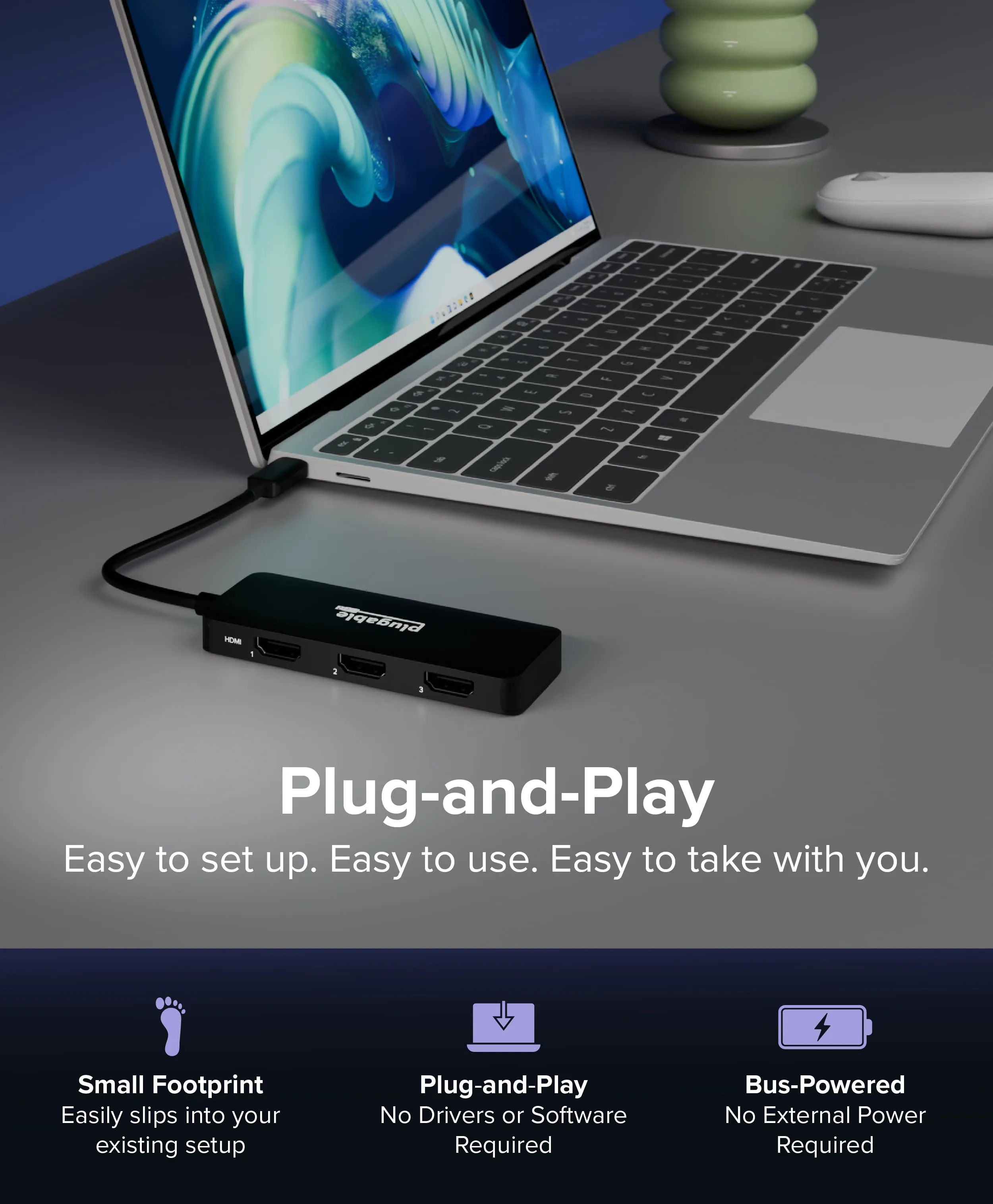 Plugable Technologies-USBC-MSTH3