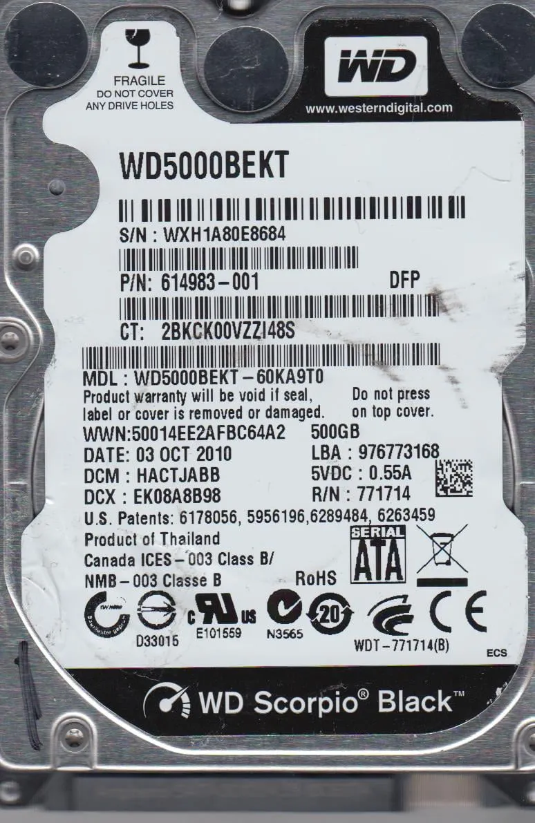 Western Digital-WD5000BEKT-NE
